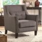 902170 Accent Chair Set of 2 in Grey Chenille Fabric by Coaster