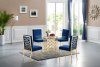 Opal Gold Dining Table 737 w/Glass Top & Optional Chairs