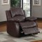 Cranley Motion Sofa 9700BRW - Brown Bonded Leather - Homelegance