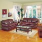 Modern Brown Bonded Leather Sofa & Loveseat Set w/Options