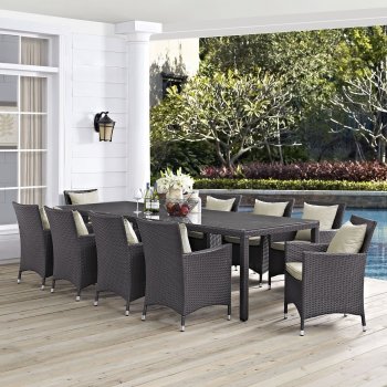 Convene Outdoor Patio Dining Set 11Pc EEI-2219 by Modway [MWOUT-EEI-2219-Convene]