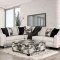 Barnett Sectional Sofa SM5204IV in Ivory Linen-Like Fabric