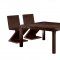 Wenge Finish Square Top Wooden Dining Table