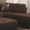 Mallory Sectional Sofa 505655 in Chocolate Fabric by Coaster