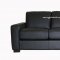 Modern Black Leather Living Room Set