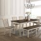 Fedele Dining Room 5Pc Set 77190 in Oak & Cream by Acme