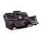 Perfiel Motion Sofa & Loveseat LV00066 Dark Brown Leather - Acme