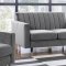 Lola Sofa 619 in Grey Velvet Fabric by Meridian w/Options