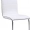 D490DC-WH Dining Chair Set of 4 in White PU by Global