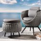 Egil 2Pc Patio Chair Set 45041 in Gray Wicker by Acme w/Options