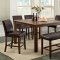 CM3688PT Edinburg Counter Height Dining Table Dark Oak w/Options