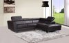 6201 Amalia Sectional Sofa in Dark Brown Leather by At Home USA