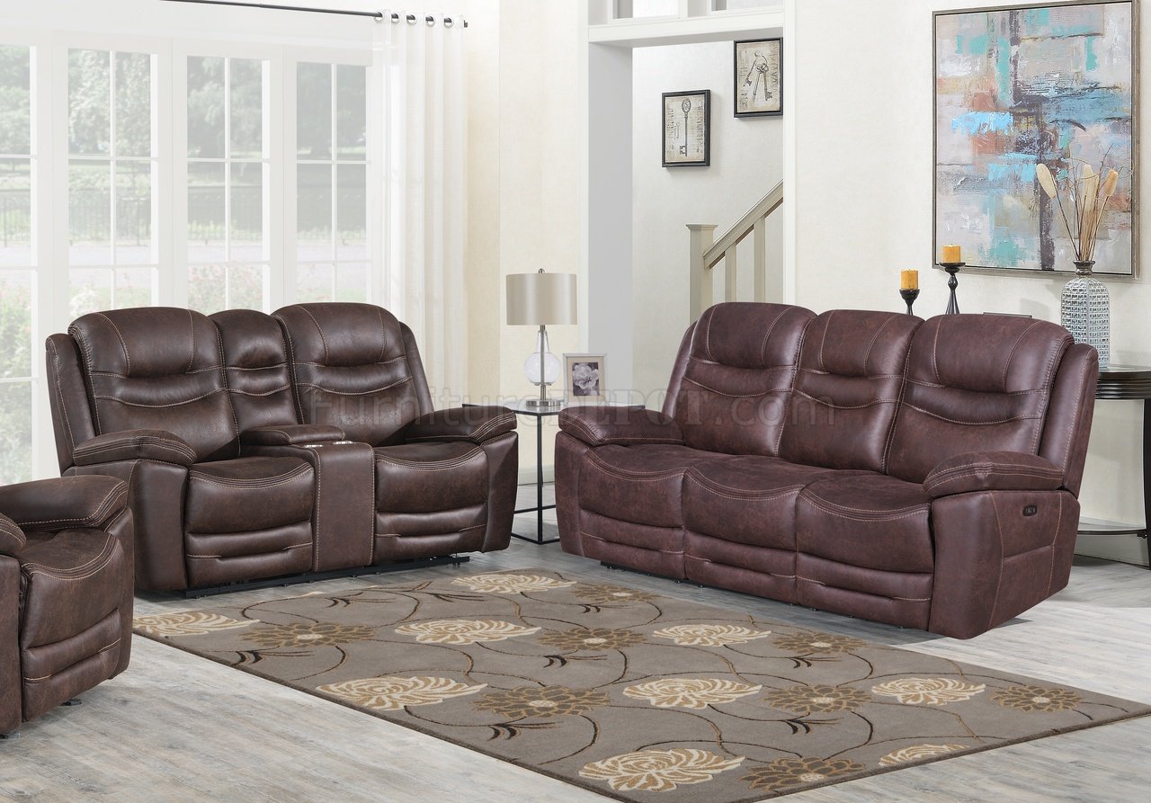 Turismo Power Motion Sofa in Chocolate by Klaussner w/Options - Click Image to Close