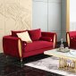 Ruby Sofa & Loveseat Set in Red Fabric w/Options