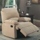 Light Brown Microfiber Stylish Modern Glider Recliner Chair