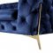 Sheila Sofa Set 3Pc in Dark Blue Velour Fabric by VIG