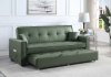 Octavio Sleeper Sofa LV00824 in Green Fabric by Acme