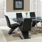 Contemporary Dinette w/Metal & Glass Extendable Dining Table