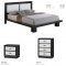 Cali Bedroom in Black & White by Global w/Optional Casegoods