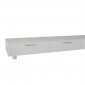 White Finish Modern TV Stand w/Three Drawers