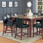 Square Counter Height Modern Dinette w/Genuine Faux Top Table