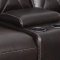 U2133 Agnes Leather Gel Sofa in Walnut by Global w/Options