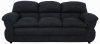 Black Fabric Modern Loveseat & Sofa Set w/Options