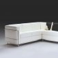 White Leather Ultra Modern Sectional Sofa