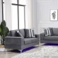 U98 Sofa & Loveseat Set in Gray Velvet by Global w/Options