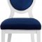 Lotus Dining Chair 747 Set of 2 Navy Velvet Fabric by Meridian