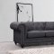 Chesterfield Sofa 662GRY in Grey Linen Fabric w/Optional Items