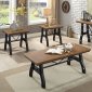 Kirstin Coffee & 2 End Tables Set CM4573 in Rustic Oak w/Options