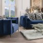 Hellebore Sofa 50435 in Blue Velvet by Acme w/Options