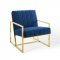 Inspire Accent Chair in Navy Velvet by Modway