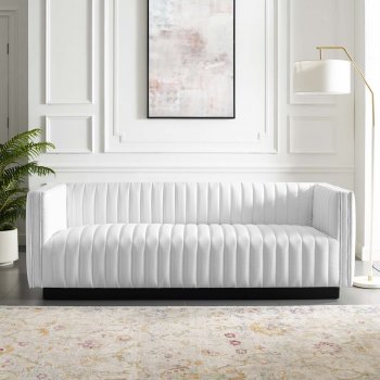 Conjure Sofa in White Fabric by Modway w/Options [MWS-3928 Conjure White]