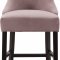 Hannah Counter Stool 775 Set of 2 Pink Velvet Fabric - Meridian