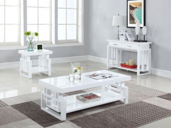 Schmitt Coffee Table 3Pc Set 705708 in White by Coaster [CRCT-705708 Schmitt]