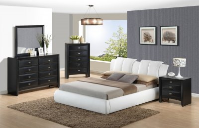 8269 WH/Linda Black 5Pc Set Bedroom by Global w/Options