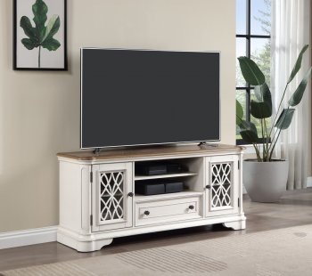 Florian TV Stand LV01665 in Antique White & Oak by Acme [AMTV-LV01665 Florian]