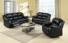 7261 Power Reclining Sofa in Black Bonded Leather w/Options