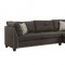 Laurissa Sectional Sofa w/Ottoman 54375 Light Charcoal by Acme