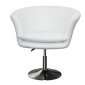 Kristina Set of 2 Swivel Chairs White Leatherette by Whiteline