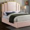 Hugo Bed in Pink Velvet Fabric by Meridian