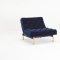 Oldschool Sofa Bed in Dark Blue w/Brass Legs by Innovation