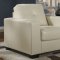 Ivory Bonded Leather Contemporary Living Room w/Tufted Backs