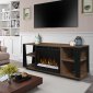 Arlo Electric Fireplace Media Console Walnut Dimplex w/Crystals