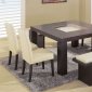 Dark Chocolate Modern Dinette W/Glass Inlay