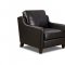 Black or Brown Bonded Leather Modern Accent Chair