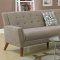 F6885 Sectional Sofa in Sand Velveteen Fabric by Boss