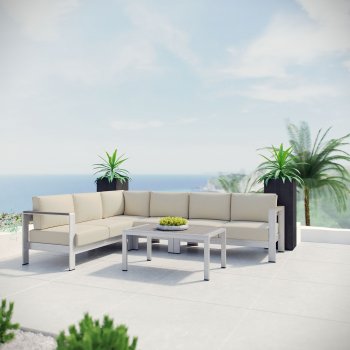 Shore Outdoor Patio Sectional Sofa 5Pc Set 2557 by Modway [MWOUT-EEI-2557-Shore]